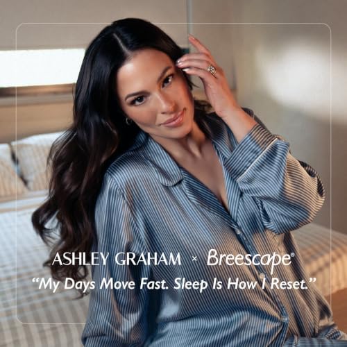 Breescape Cooling Pillow Cases King Size Set of 2, BlendTek™ Cooling Technology for Hot Sleepers & Night Sweats, Silky Soft Cool Pillowcases for Hair & Skin Care, 20" x 36", Ashley Graham Edition - Image 2