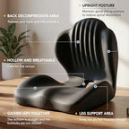Ergonomic Seat Cushion with L-Shaped Design for Office Chair (Black) - Image 5