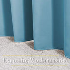 NICETOWN Blackout Living Room Curtains Teal Blue - Home Fashion Ring Top Thermal Insulated Room Darkening Curtains for Bedroom/Living Room (2 Panels, W52 x L90, Teal Blue) - Image 6