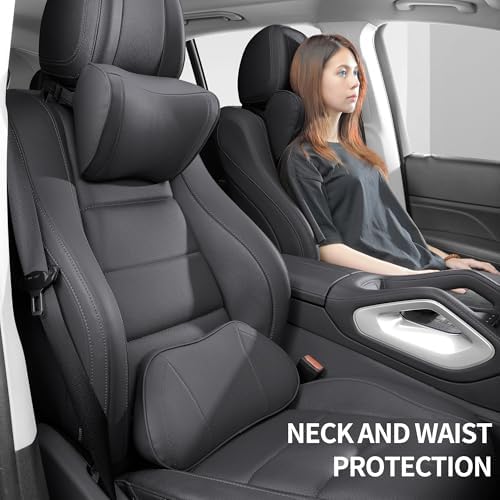 Car Lumbar Support Pillow for Driving Seat, Black, 1 Pack - Image 6