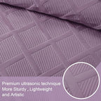 Exclusivo Mezcla 3-Piece Soft Quilt King Size Bedding Set, Dusty Lavender - Image 4