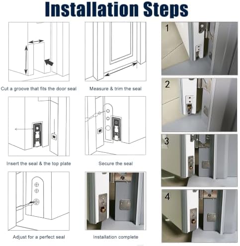 Automatic Concealed Recessed Drop Down Door Sweep, Soundproof Draft Stopper Seal for Energy Efficiency, Weatherproof Door Protection, Easy Installation - Image 7