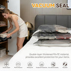 Travel Vacuum Bags for Clothing with Rechargeable Cordless Pump,Vacuum Storage Bags,18 Pack Vacuum Bags,Compression Packing for Clothes,Pillows,Comforters & Travel - Image 3