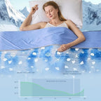 Cooling Blanket King Size (90"x108"), Double Sided Ice Cold Blanket for Hot Sleepers, Transfer Heat to Keep Cool, Soft Lightweight for Night Sweats, Bed & Couch, Ocean Design - Image 5