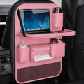 Car Seat Organizers,Multi-functional Back Seat Protectors, Storage Pouches, and Tray Holders (for Cars, Kids, Seat Back and Rear Seats)（Pink 1 Pcs） by QIANKUNCaraccessories