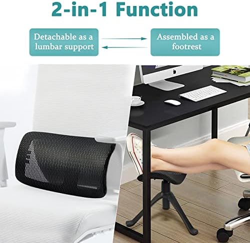 Lilithye Footrest for Desk Adjustable Height 2-in-1 Function, Black - Image 5