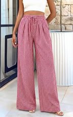 PRETTYGARDEN Womens Pants Elastic Waist Striped Lightweight Palazzo Pant - Image 3