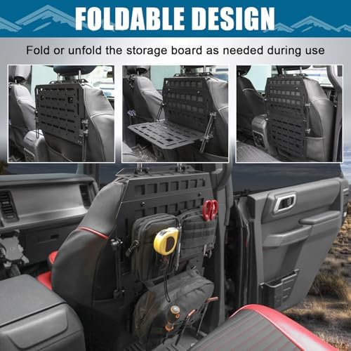 Car Backseat Rigid MOLLE Panel Seat Back Tactical Organizer Storage Mount - Image 3