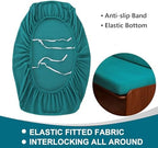 KRFOONN RV Dinette Cushion Covers Stretch Camper Cushions Cover, Green Blue - Image 3