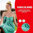 HAVLULAND Oversized Beach Towels, Pack of 4 Fuchsia, 72x40 Striped - Image 4