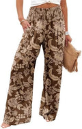 Angerella Womens Elastic High Waisted Palazzo Pants Casual Wide Leg Long Lounge Pant Trousers with Pocket by Angerella