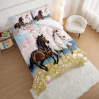 HOSIMA Horse Twin Comforter for Girls Western Bedding with 2 Pillowcases. - Image 3