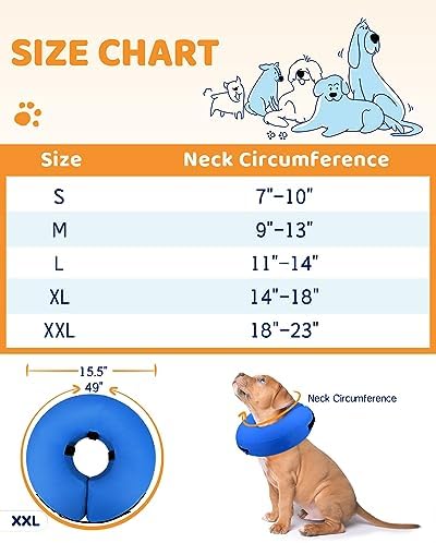 Supet Inflatable Dog Cone Collar Alternative After Surgery, Dog Neck Donut Collar Recovery E Collar for Neuter, Soft Pet Cone for Small Medium Large Dogs - Image 6