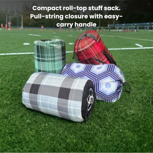 ROAM Weatherproof Sherpa Fleece Blanket - Durable Recycled Ripstop Exterior, Eco Insulation, Compact Travel Design, Machine Washable, All-Season Outdoor & Indoor Blanket, 75" x 52" (Stonebrook Plaid) - Image 4