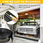 16.5Ft Universal Garage Door Bottom Threshold Seal Strip with 20oz Glue Gel, Weatherproof Rubber DIY Weather Stripping Replacement - Black - Image 6