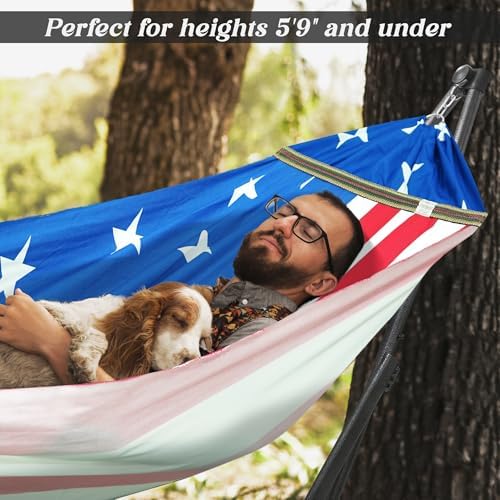 Tranquillo Uniki Hammock with Stand for Indoor and Outdoor, American Flag - Image 7