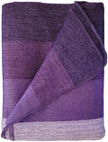 LATITUDE ZERO, Alpaca Wool Throw Blanket | Warm, Ultra-Soft, Breathable, Non-Itchy Blanket-Throw | Hypoallergenic and Beautiful Fabric (Purple) by LatitudeZero%C2%AE