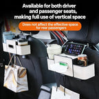 3-in-1 Car Organizers and Storage Box, 2026 Upgraded Car Organizer and Storage Box Back Seat with 2 Cup Holder, Tissue Box, Trash Bin & Hooks, Suitable for Most Car Models (Brown*2pcs) - Image 2