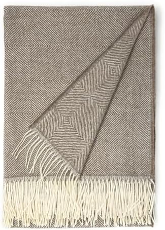 Alpaca Home | Dynasty Throw Blanket | 100% Pure Baby Alpaca Wool • Hypoallergenic, Soft & Cozy • Ethically Sourced | Softer & Warmer Than Wool (Marvin Gardens) by AlpacaHome