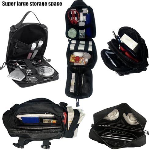 7 PACK Tactical Seat back organizer Truck organizer With 6 Detachable Pouches Universal For Car Truck Ford Jeep Military-Grade Heavier Panels With Multi-functional Packs (Black) - Image 4
