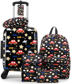 16’’ Kid’s Luggage Set with Spinner Wheels, Hardside with Suitcases,6 Piece by Rosamo