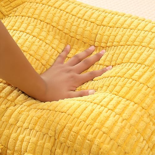 Large Reading Pillow for Sitting Up with Arms,Yellow Corduroy - Image 6