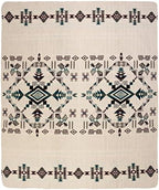 QISU Wool Blanket Throw | Large, Beautiful, Warm, Handmade in Ecuador by Local Artisans |94″ x 78″|Ultra-Soft, Hypoallergenic & Breathable | Non-Itchy or Scratchy Fabric (Jacamars Green) - Image 3