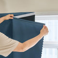 AJAZZ 100% Black Out Curtains Adhesive Blackout Temporary Curtain No Drilling Window Shade Blackout Curtains for Bedroom, Living Room, Kitchen, Home Office (Navy Blue, 47" W X 84" L 1 Panel) by AJAZZ