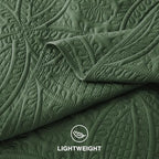 Love's cabin Quilts for Queen Bedspreads, 7 Pieces Bed in a Bag, Dark Green - Image 7