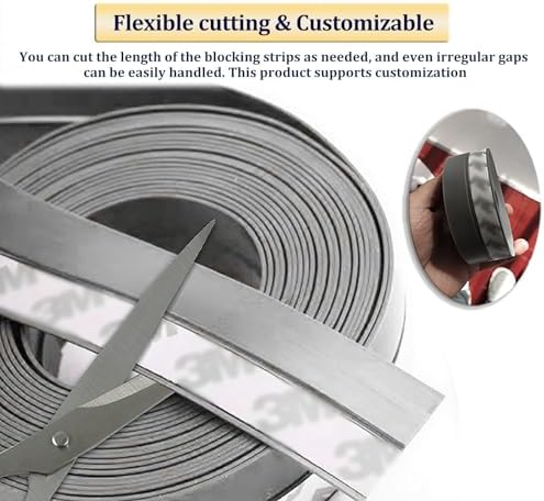 197 inch Light Blocking Strips Interior Doors, Peel & Stick Gray PVC Window Edge Blackout Strips, Light Gap Blockers for Bedroom/Nursery - Image 5