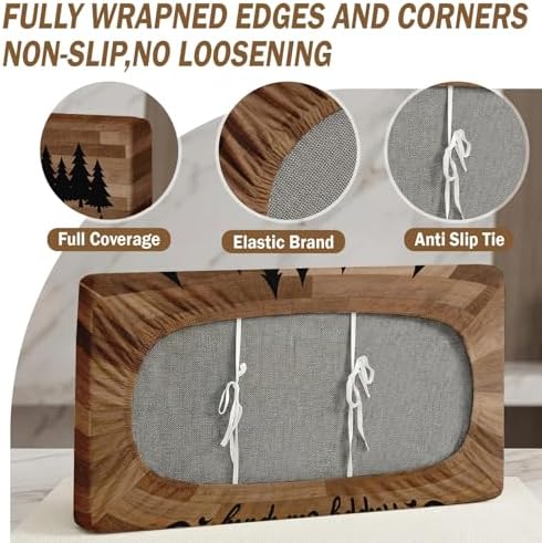 Britimes RV Dinette Cushion Covers Set, 6 Pack, for Camper, Wood Rustic - Image 4