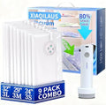 Vacuum Sealing Bags for Clothing Travel,Space Saver Vacuum Storage Bags with Air Pump,Compression Packing for Luggage and Clothes Travel (9 Combo Bags+Electric Pump) by XIAQILAUS