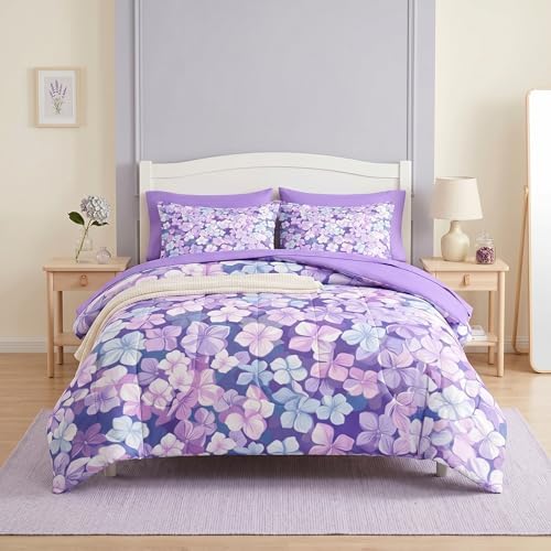 WeCozy Full Comforter Set with Sheets, 7 Pieces Floral Blossom Bedding by WeCozyHomeDecor