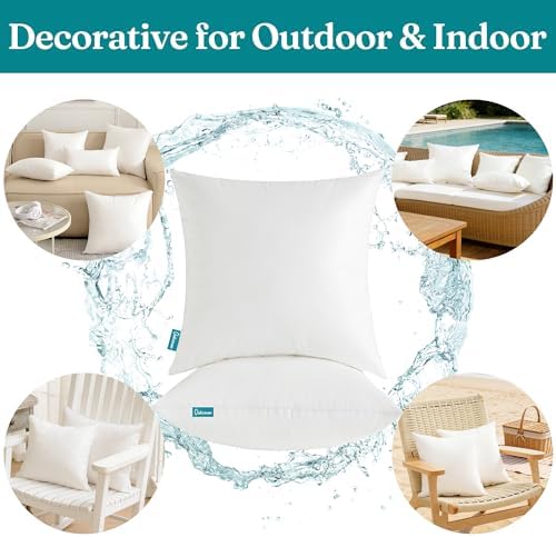 Oubonun Waterproof Outdoor Lumbar Pillow Inserts 16 x 24 Set of 2 - Image 6
