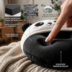 Animal Hooded Travel Neck Pillow U-Shaped Nap Cushion Lightweight with Cute Animal Design Washable Cover. (Husky) - Image 5