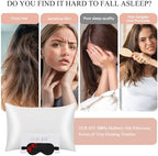 Ture 100% Mulberry Silk Pillowcase 22 Momme (SGS Certified) with Free Silk Eye Mask - Luxury Gift-Ready Folded Packaging, Cooling Pillow Cover for Hair & Skin Care (White, Standard (1 Pack)) - Image 6