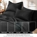 Love's cabin Quilts for Queen Bedspreads, 7 Pieces Bed in a Bag, Black - Image 6