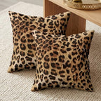 EMMTEEY Leopard Print Pillow Covers 26x26 Throw-Pillow-Cover Set of 2 - Image 5