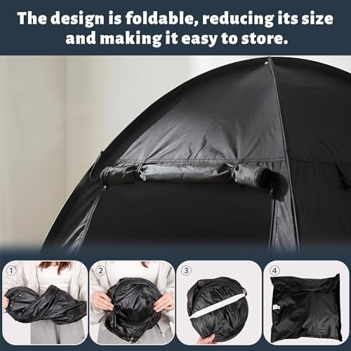 Blackout Bed Tent for Adults - Light-Blocking Privacy Shade for Sleep - Image 4