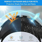 Elevated Dog Bed with Canopy Raised Pet Cot for Large Dogs, Outdoor Dog Cot with Removable Sun Shade Tent, Breathable Mesh Portable Dogs Cot for Camping, Beach, Backyard, Outdoor Use - Image 3