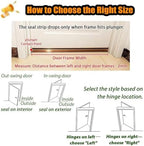 Automatic Door Sweeping Bottom Aluminum Alloy, 23in - 40in Surface Mount Type - Suitable for Door Bottom Sealing Sound Insulation Windproof Dustproof Light Blocking(Gold,100cm/39.3in) - Image 6