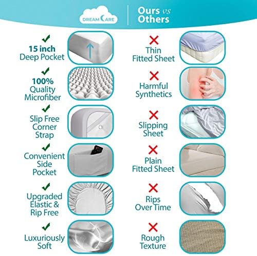 DREAMCARE California King Sheet Sets - 6 pcs Breathable Cooling Sheets - Image 2