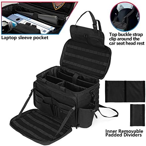 Trunab Patrol Bag Police Gear Car Front Seat Organizer for Law Enforcement - Image 3