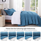 Love's cabin Twin Quilt Set, Lightweight Bedspread Comforter, Misty Blue - Image 5