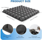 Travel Seat Cushion for Airplane, 56 Bubbles Portable Air Seat Cushions, Coccyx Tailbone Pain Relief Chair Pad, Inflatable Cushion for Office Chair, Wheelchair, Camping, Home Living (Grey) - Image 3