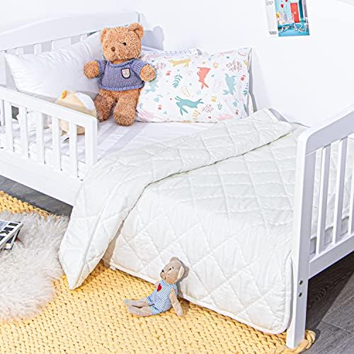 NTBAY Oversized Toddler Down Alternative Comforter, 43 x 60, White - Image 4