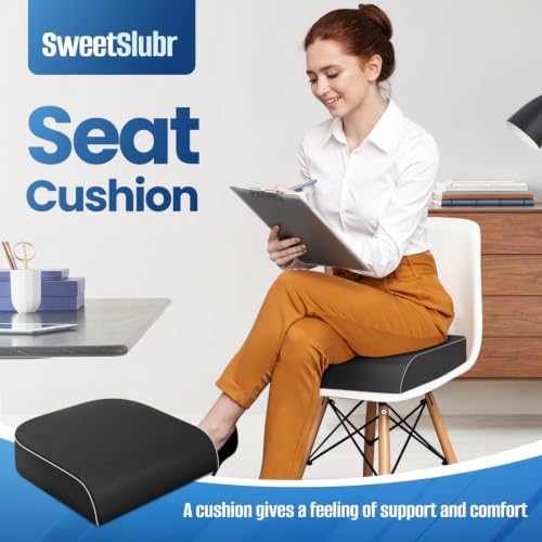SweetSlubr Memory Foam Seat Cushion, Office Chair Cushion, 3-Inch, Large - Image 7