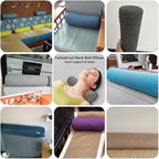 Ergonomic Cervical Neck Roll Pillow, Round Cylinder Bolster Support Pillow, Washable Linen Cover for Side Sleepers Yoga Travel Driving Bed Rest(Hemp,15x60cm6x24in) - Image 2