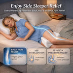 Contour Original Hourglass Leg & Knee Pillow - 18” Removable Strap - Memory Foam Support Pillow for Side Sleepers - for Back, Hips & Legs Support - Orthopedic Design - Image 2
