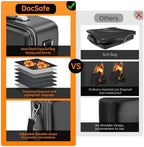 DocSafe Fireproof Document Box Hard Case with Lock ＆ Accordion File Folder - Image 3
